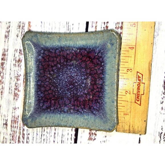 VTG stoneware/clay Drink Coasters trinket dish Handcrafted Home Décor Boho chic - Picture 4 of 9